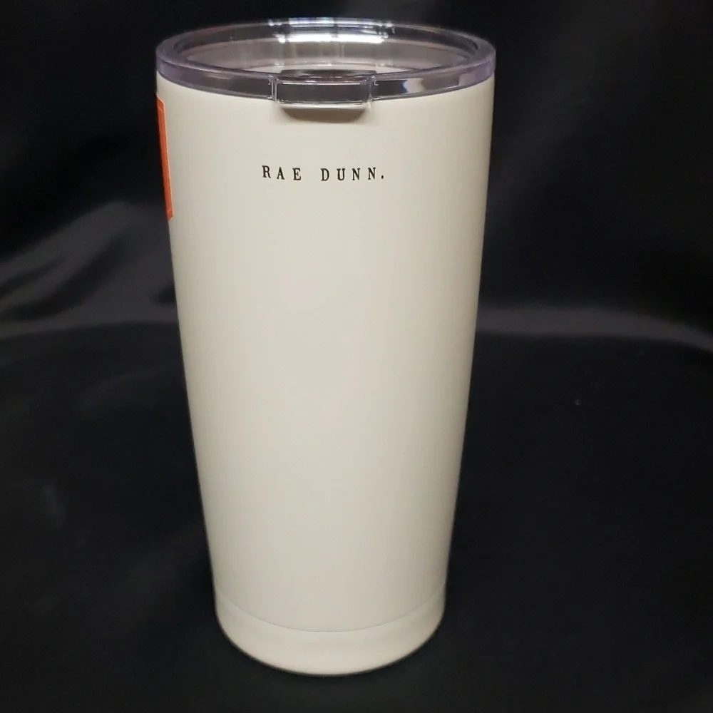 Rae Dunn NWT Insulated 17 oz Stainless Tumbler, BEWARE with Black Cat